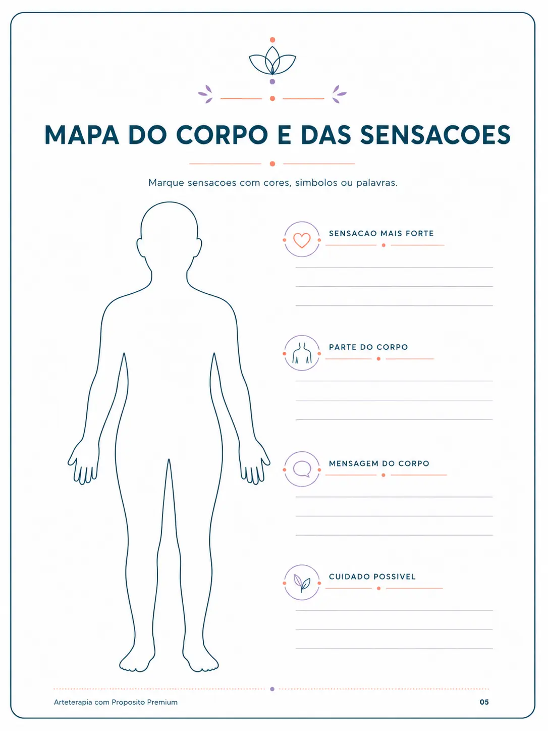 Demonstração de atividade de arteterapia